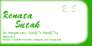 renata sutak business card